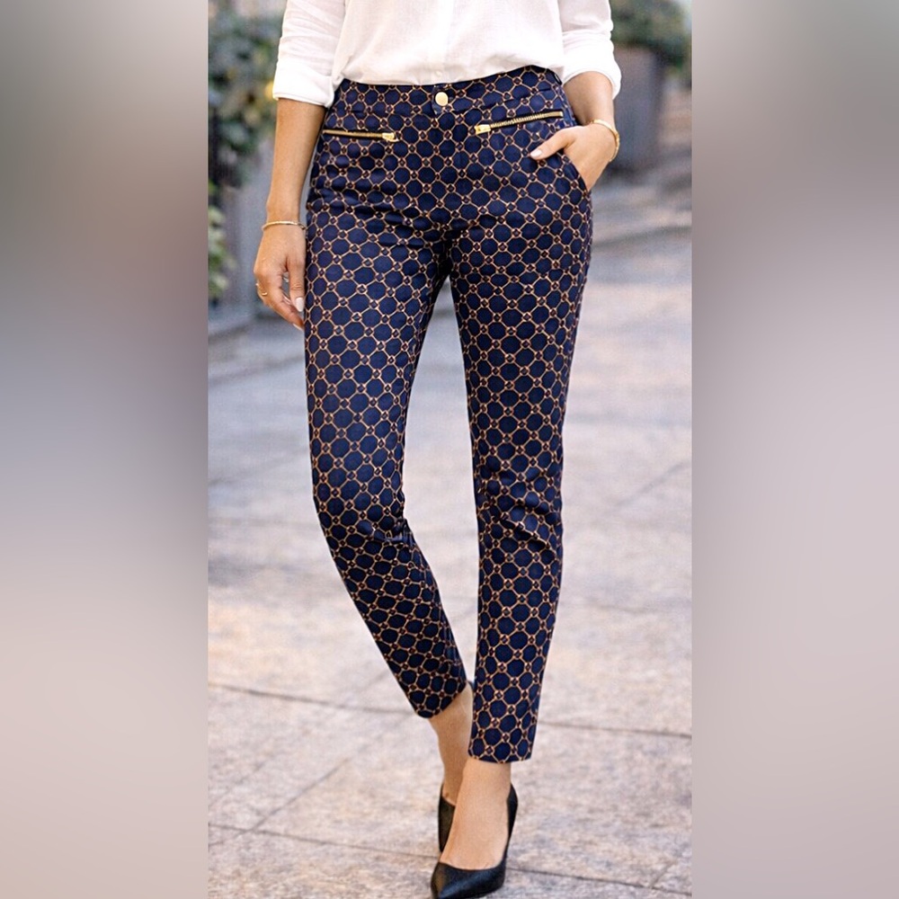 Michael Kors Chain Link Stretch Skinny Jeans